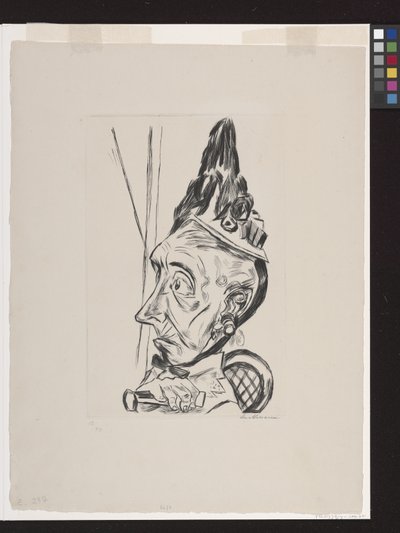 Boneli Yaşlı Kadın by Max Beckmann
