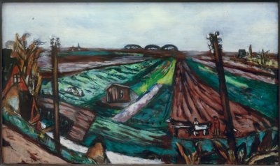 Hembrug ile polder manzara by Max Beckmann