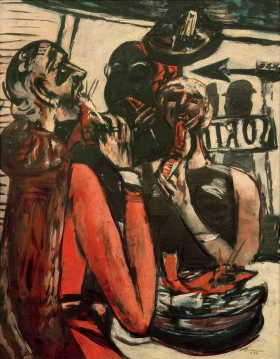 Prunier (Im Restaurant Prunier, Paris) by Max Beckmann