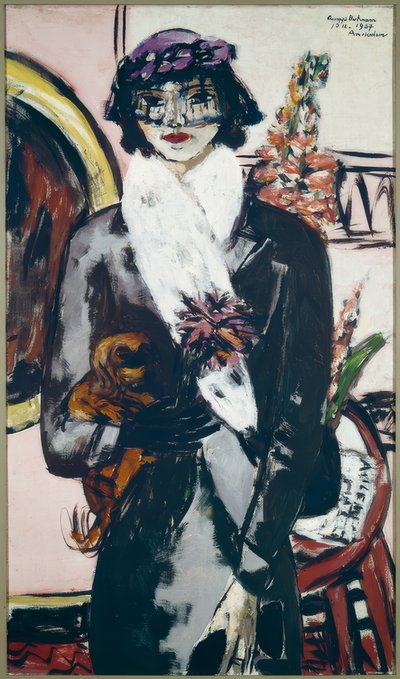 Beyaz kürklü Quappi by Max Beckmann