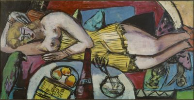 Dinlenen kadın (kadın dünyası) by Max Beckmann