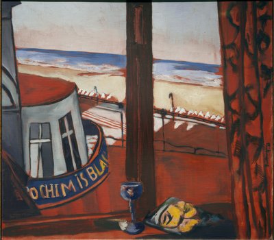 Scheveningen, sabahın beşi by Max Beckmann