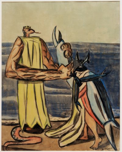 Yılan Kral ve Geyik Böceği Gelin by Max Beckmann
