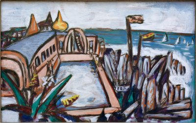 Kap Martin yüzme havuzu by Max Beckmann