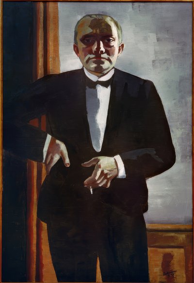 Bir smokin içinde kendi kendine portre by Max Beckmann