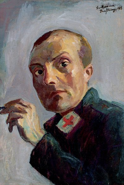 Erkek hemşire olarak otoportre by Max Beckmann