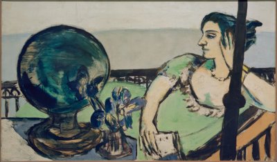 Deniz kenarında meditasyon yapan kadın by Max Beckmann