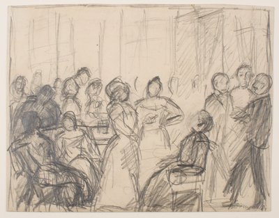 Toplum Partisi için Kroki by Max Beckmann