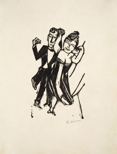Küçük Dans Eden Çift (gravür) by Max Beckmann