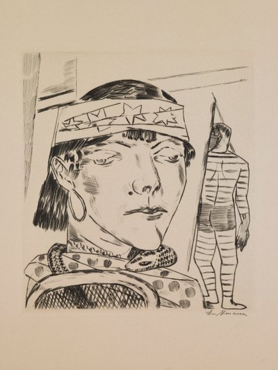 Snake Lady, “Yıllık Fuar” portföyünden 10 numaralı plaka by Max Beckmann