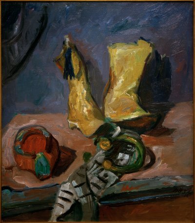 Sarı çizmeler ile natürmort by Max Beckmann