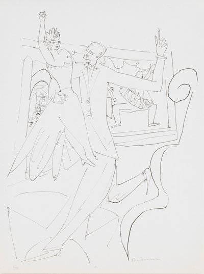 Tango, “Day and Dream” portföyünden 4. plaka by Max Beckmann