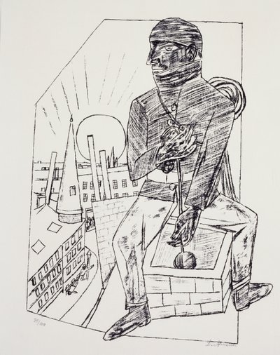 Baca temizleyicisi, Max Beckmann (1884-1950), litografi. Almanya, 20. yüzyıl. by Max Beckmann