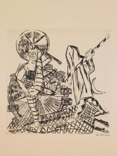 İpte Yürüteçler, “Yıllık Fuar” portföyünden 8. plaka by Max Beckmann