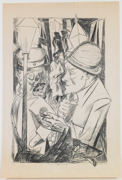 Eve Dönüş, “Cehennem” serisinden 2. plaka by Max Beckmann