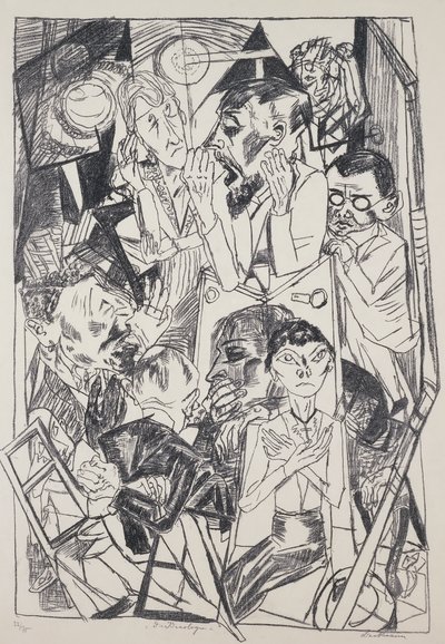 İdeologlar, Max Beckmann (1884-1950), gravür. Almanya, 20. yüzyıl. by Max Beckmann
