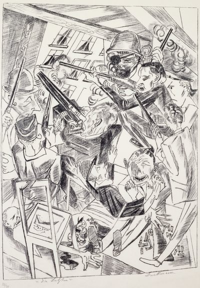 Sonuncusu, Max Beckmann (1884-1950) tarafından, litografi. Almanya, 20. yüzyıl. by Max Beckmann