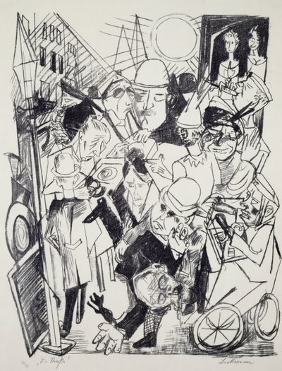 Sokak, Max Beckmann (1884-1950), gravür. Almanya, 20. yüzyıl. by Max Beckmann