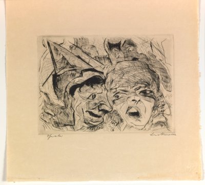 Tiyatro, “Yüzler” portföyünden 8. plaka by Max Beckmann