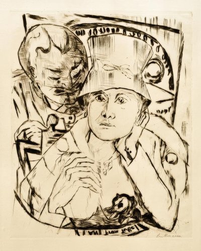 Tiyatro kulübesi by Max Beckmann