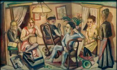 Maskeli balo öncesi by Max Beckmann