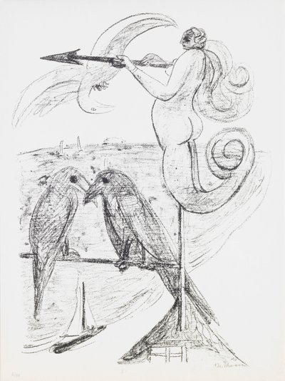 Weather-Vane, "Day and Dream" portföyünden 2. plaka by Max Beckmann