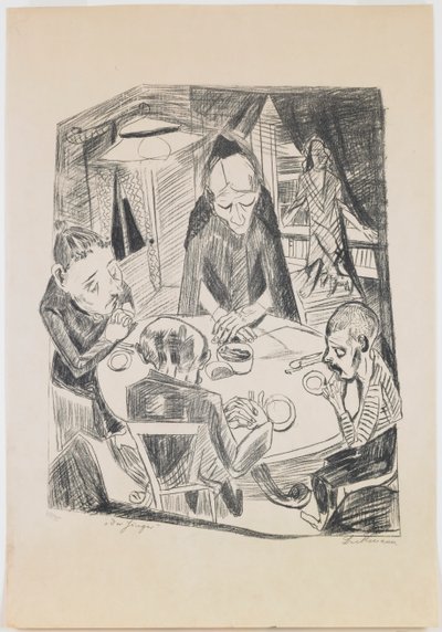 plaka 5: Açlık by Max Beckmann