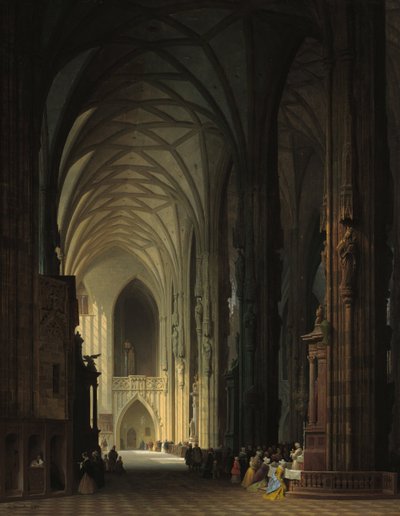Viyana'daki Stephanskirche'nin içi by Max Emanuel Ainmiller