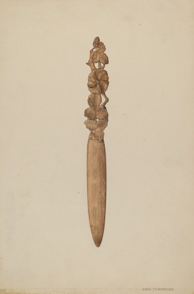 Kağıt Bıçağı, c. 1938. by Max Fernekes