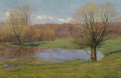 Erken ilkbaharda çayır manzarası by Max Kahrer