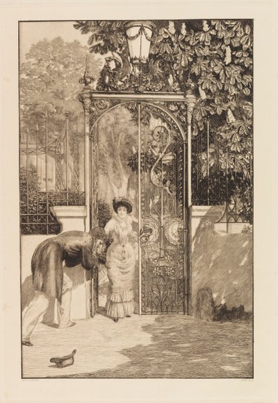 A Love serisinden Kapıda, Opus X, 1887. by Max Klinger
