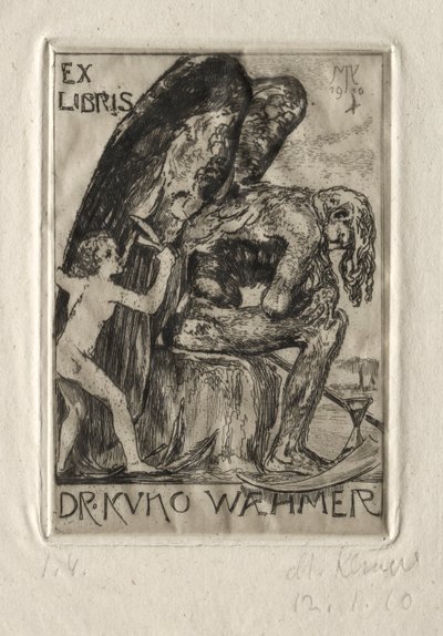Eks Libris Dr. Kuno Waehmer by Max Klinger