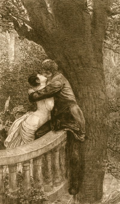 A Love, Opus X dizisinden öpücük by Max Klinger