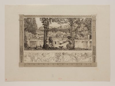 Narcissus ve Echo I by Max Klinger