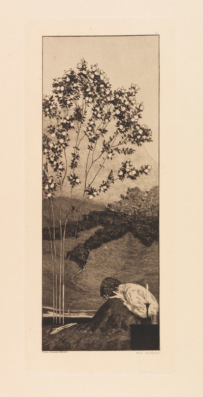 Opus VI, Bir Eldivenin Bulunması Üzerine Açıklamadan, 1881. by Max Klinger