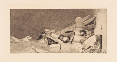 Opus VI, Bir Eldivenin Bulunması Üzerine Açıklamadan, 1881. by Max Klinger