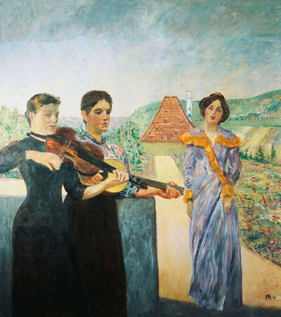 Bağda Üç Kadın; Bağda üç kadın, 1912 by Max Klinger