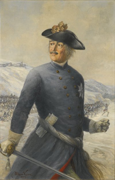Leopold I, Anhalt-Dessau Prensi 1676-1747, Prusya Ordusunda Generalfeldmarschall by Max Korn