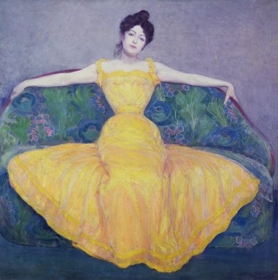 Sarı Elbiseli Bayan by Max Kurzweil
