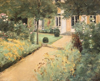Berlin-Wannsee, Max Liebermann, villadaki mutfak bahçesi by Max Liebermann