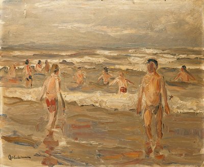 Denizde Yıkanan Erkek Çocuklar; Denizde yıkanan erkekler, 1899 by Max Liebermann