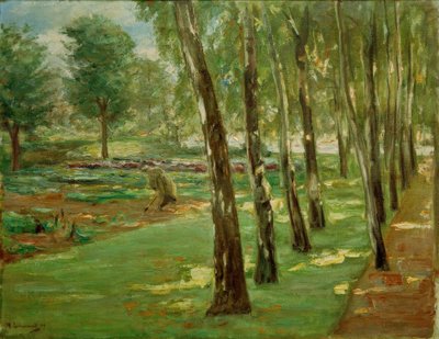 Wannsee bahçesindeki huş ağacı bulvarı - lahana tarlasının görünümü by Max Liebermann