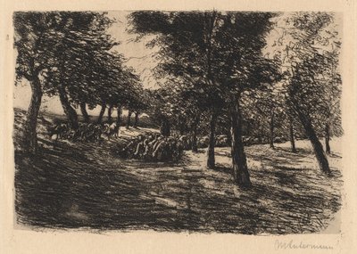 Ağaçların Altında Koyun Sürüsü, 1891. by Max Liebermann