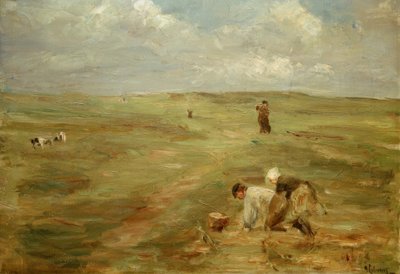 Zandvoort kumullarında patates kazıcıları by Max Liebermann
