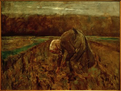 patates toplayıcı by Max Liebermann
