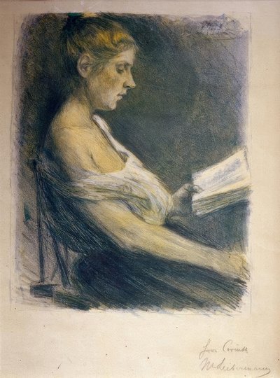 okuma kız by Max Liebermann
