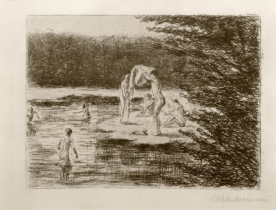 M.Liebermann, banyo yapan çocuklar by Max Liebermann