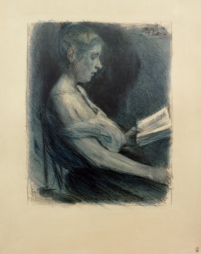 M.Liebermann, okuyan kız by Max Liebermann