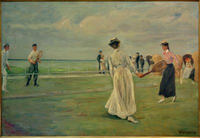 M.Liebermann, deniz kenarında tenisçi by Max Liebermann