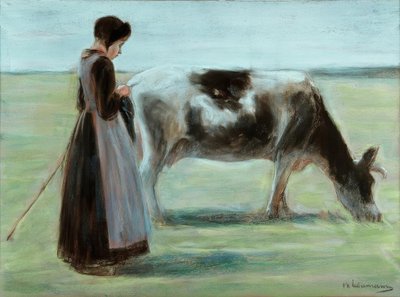 inek ile kız by Max Liebermann